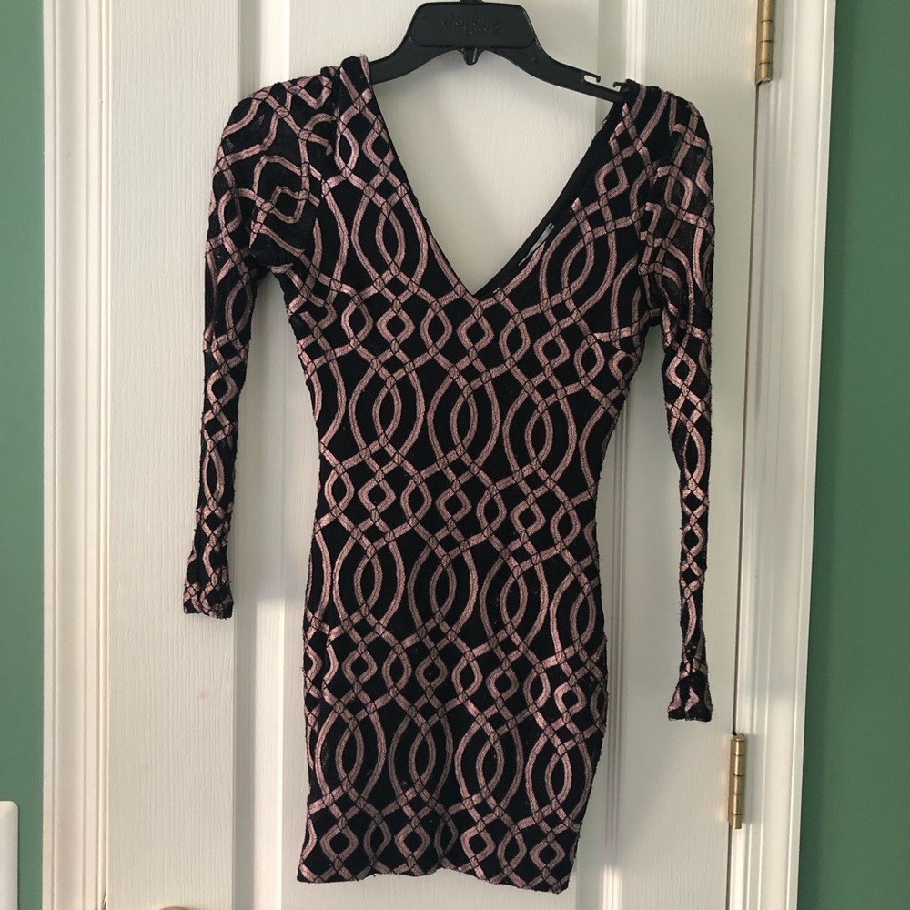 Black and pink dress